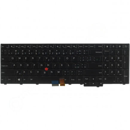 Klawiatura do laptopa Kompatibilní 00HN076 CZ / SK Czarny, podświetlany, z ramką