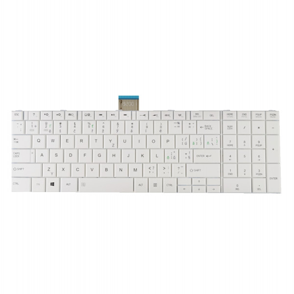 Klawiatura do laptopa Toshiba Satellite C55-A CZ / SK biały, bez podświetlenia, z ramką
