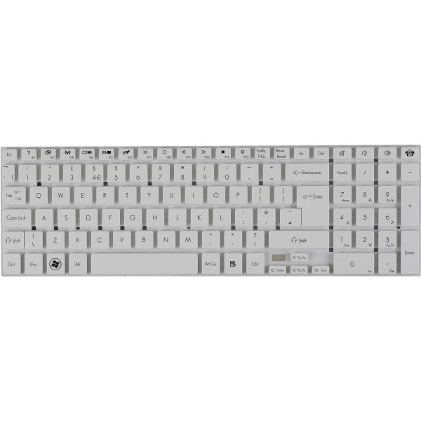 Klawiatura do laptopa Packard Bell EasyNote TS44HR B9504G50Mnww czeska biały, bez ramki, bez podświetlenia