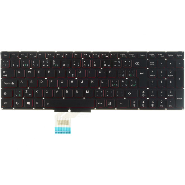 Klawiatura do laptopa Lenovo 2 Pro-15 bez ramki, czarna CZ/SK, podświetlana