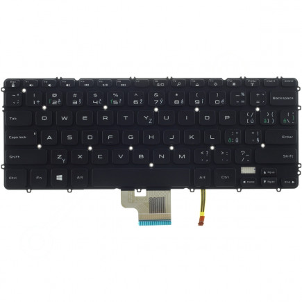 Klawiatura do laptopa Kompatibilní 03CJPG bez ramki, czarna CZ/SK, podświetlana