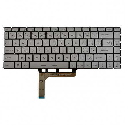 Klawiatura do laptopa MSI P65 8RE CREATOR bez ramki, srebrna CZ/SK, podświetlana