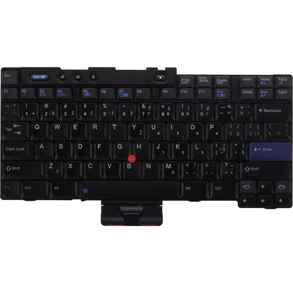 Klawiatura do laptopa Kompatibilní Lenovo 08K4986 CZ / SK Czarny / Biały / Srebrny, bez podświetlenia, z ramką