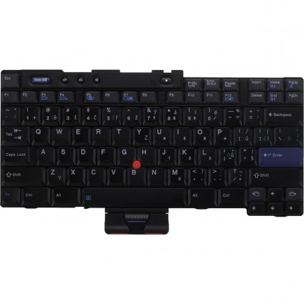 Klawiatura do laptopa Kompatibilní Lenovo 39T0765 CZ / SK Czarny / Biały / Srebrny, bez podświetlenia, z ramką