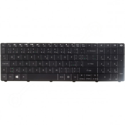 Klawiatura do laptopa Packard Bell EasyNote PEW72 czeska czarny bez ramki, bez podświetlenia