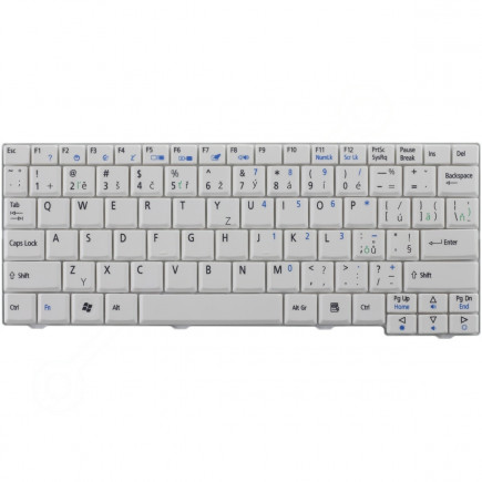 Klawiatura do laptopa Acer Aspire One 571 CZ / SK Biały, bez podświetlenia, z ramką