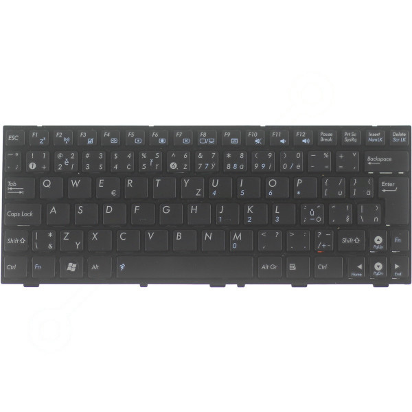 Klawiatura do laptopa Kompatibilní 04G0A192KGE10-2 CZ / SK Czarny, bez podświetlenia, z ramką