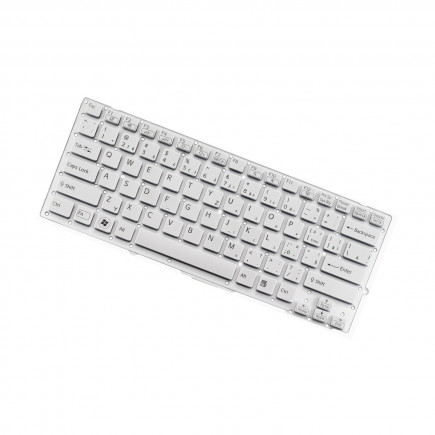 Klawiatura do laptopa Sony Vaio PCG-41215L czeska biały bez ramki, bez podświetlenia
