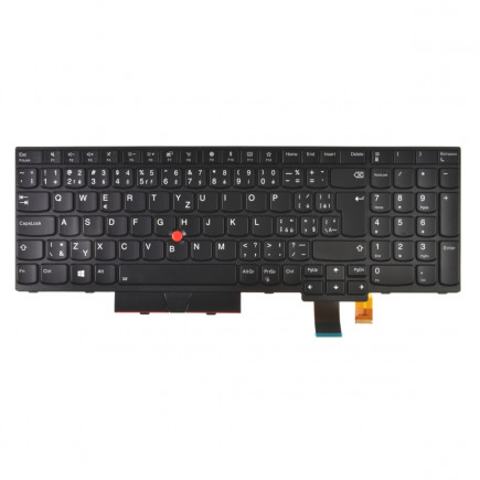 Klawiatura do laptopa Kompatibilní Lenovo 01HX593 CZ / SK czarny, podświetlany, z ramką