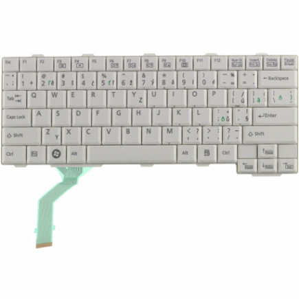 Klawiatura do laptopa Fujitsu Siemens LIFEBOOK p770 CZ / SK Biały, Bez podświetlenia, Z ramką
