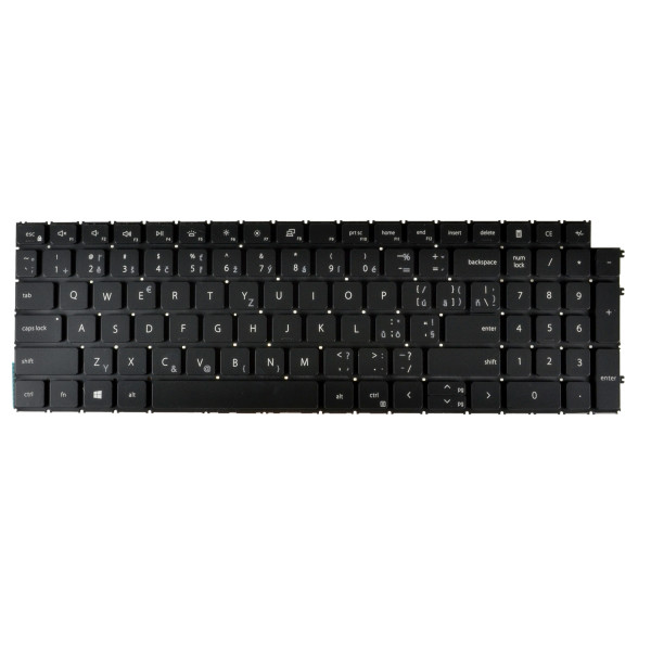 Klawiatura do laptopa Dell Inspiron 15 3525 bez ramki, czarna CZ/SK, podświetlana