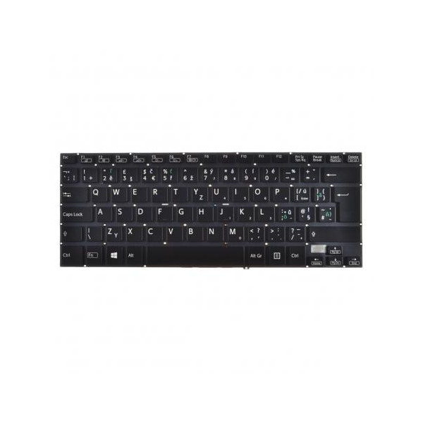 Klawiatura do laptopa Sony Vaio SVF14A1C004B czeska czarny  bez ramki, bez podświetlenia