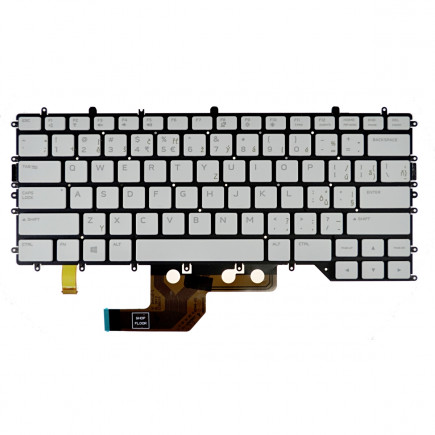 Klawiatura do laptopa Dell AlienWare M15 R4 bez ramki, biała CZ/SK, podświetlana