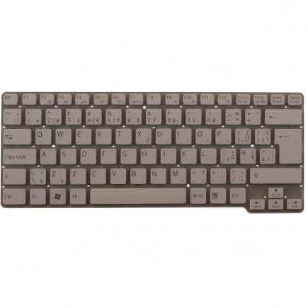 Klawiatura do laptopa Kompatibilní 012-002A-2339-A czeska biały bez ramki, bez podświetlenia