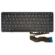 Klawiatura do laptopa HP EliteBook 850 G1 CZ / SK Czarny / Biały / Srebrny, podświetlany, z ramką
