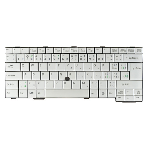 Klawiatura do laptopa Fujitsu Siemens LIFEBOOK E751 CZ / SK Biały, Bez podświetlenia, Z ramką