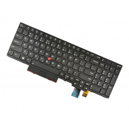 Klawiatura do laptopa Kompatibilní 01HX593 CZ / SK Czarny, podświetlany, z ramką