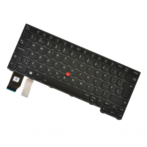Klawiatura do laptopa Kompatibilní Lenovo 5N21A21758 CZ / SK Czarny, podświetlany, z ramką