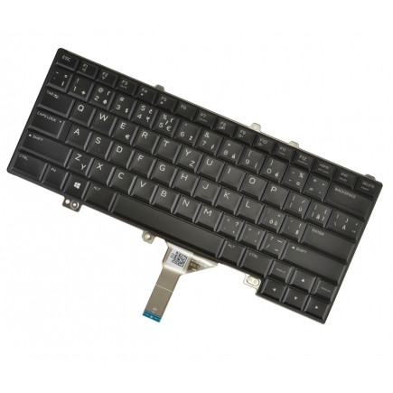Klawiatura do laptopa Dell AlienWare 15 R3 CZ / SK Czarny / Biały / Srebrny, podświetlany, z ramką