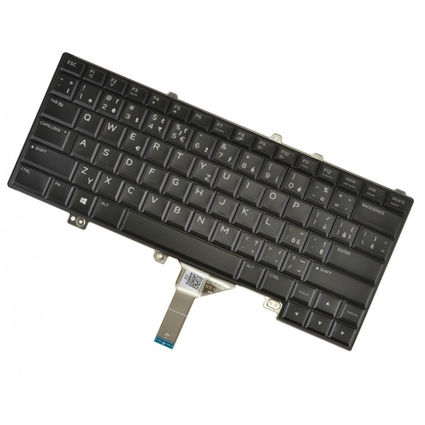 Klawiatura do laptopa Dell AlienWare 15 R3 CZ / SK Czarny / Biały / Srebrny, podświetlany, z ramką