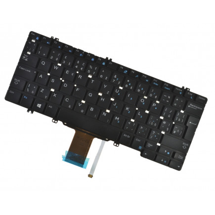 Klawiatura do laptopa Dell Latitude 12 5289 bez ramki, czarna CZ/SK, podświetlana
