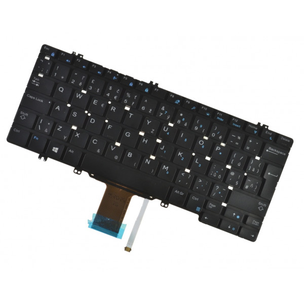 Klawiatura do laptopa Dell Latitude 12 5289 bez ramki, czarna CZ/SK, podświetlana